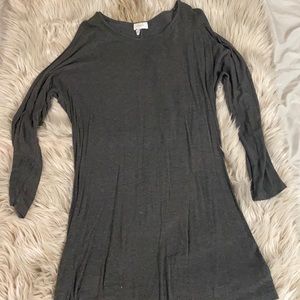 Long sleeve gray dress